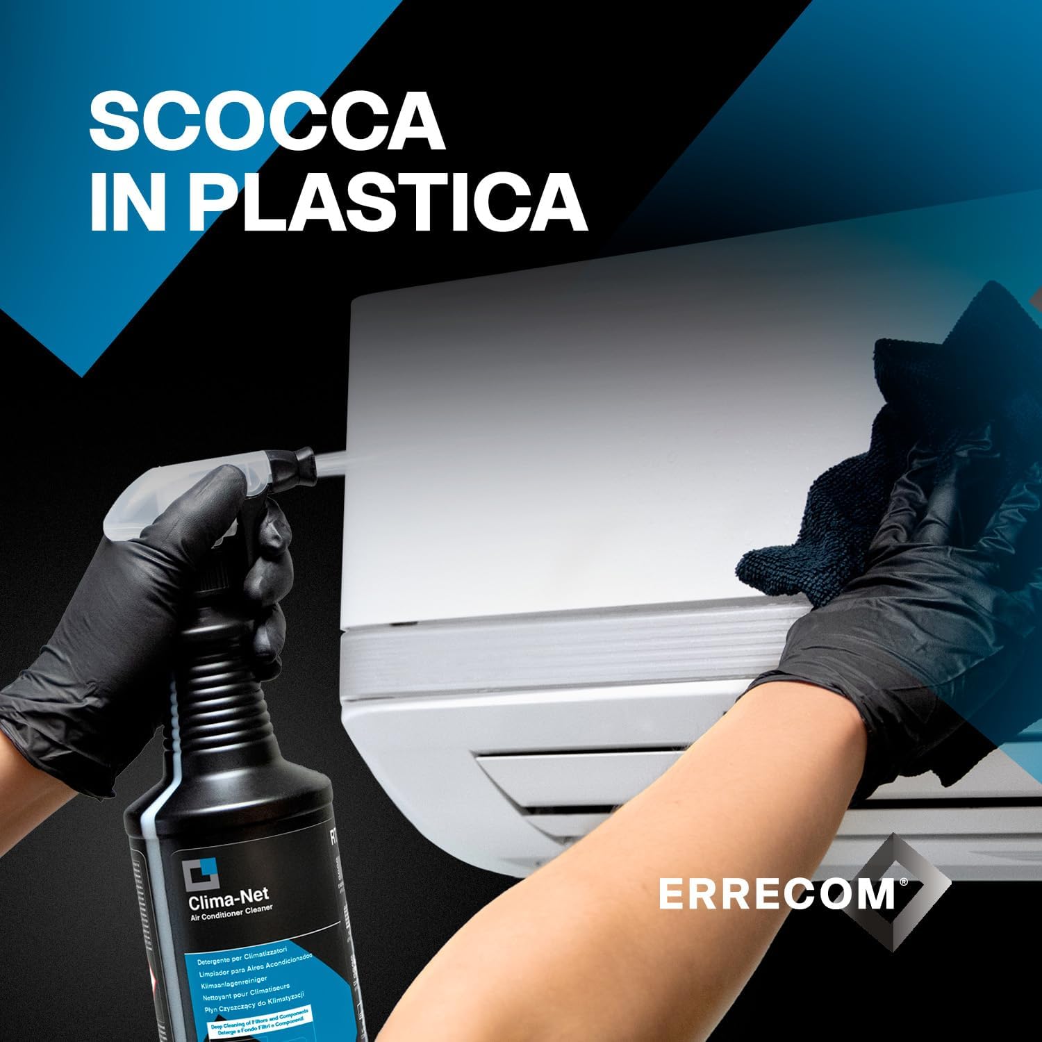 Errecom Clima-Net, Maxi Formato 1 Litro, Detergente per Climatizzatori, Filtri, Batterie Alettate, Deflettori e Unità esterne, Pulizia Profonda…