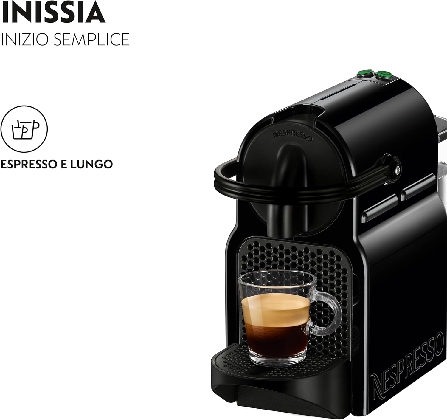 Nespresso Inissia EN80.B Macchina per Caffè Espresso, Black
