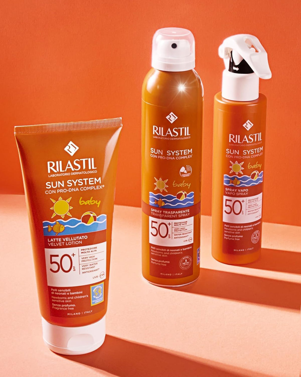 Rilastil Sun System Baby Transparent Spray SPF50+, Spray Corpo Bambini Trasparente, Previene Scottature, Macchie ed…