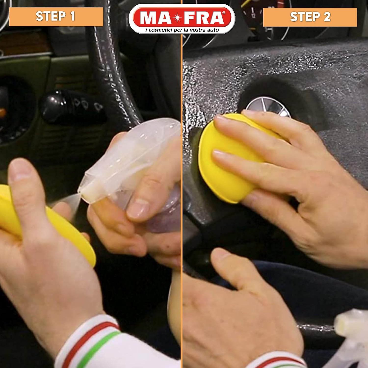 Ma-Fra Trattamento 3in1 Plastiche, Pulisce, Ravviva e Protegge Parti Interne dell'Auto, Ideale per Cruscotti e Guarnizioni, Crea…