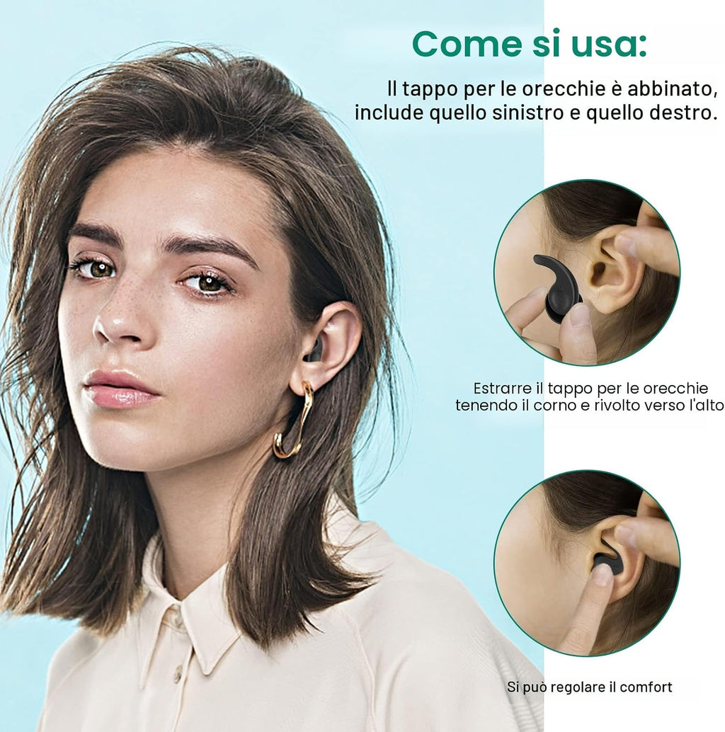 Tappi per Le Orecchie per Nuoto, Tappi per Le orecchie Impermeabili Riutilizzabili in Silicone Aggiornati con Riduzione del Rumore Adatti…