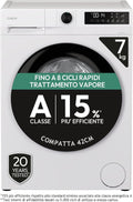 Candy ProWash 300 Lavatrice Slim 7 Kg, 1200 Giri, Classe A-15%, Bianca | Motore Inverter, Cicli…