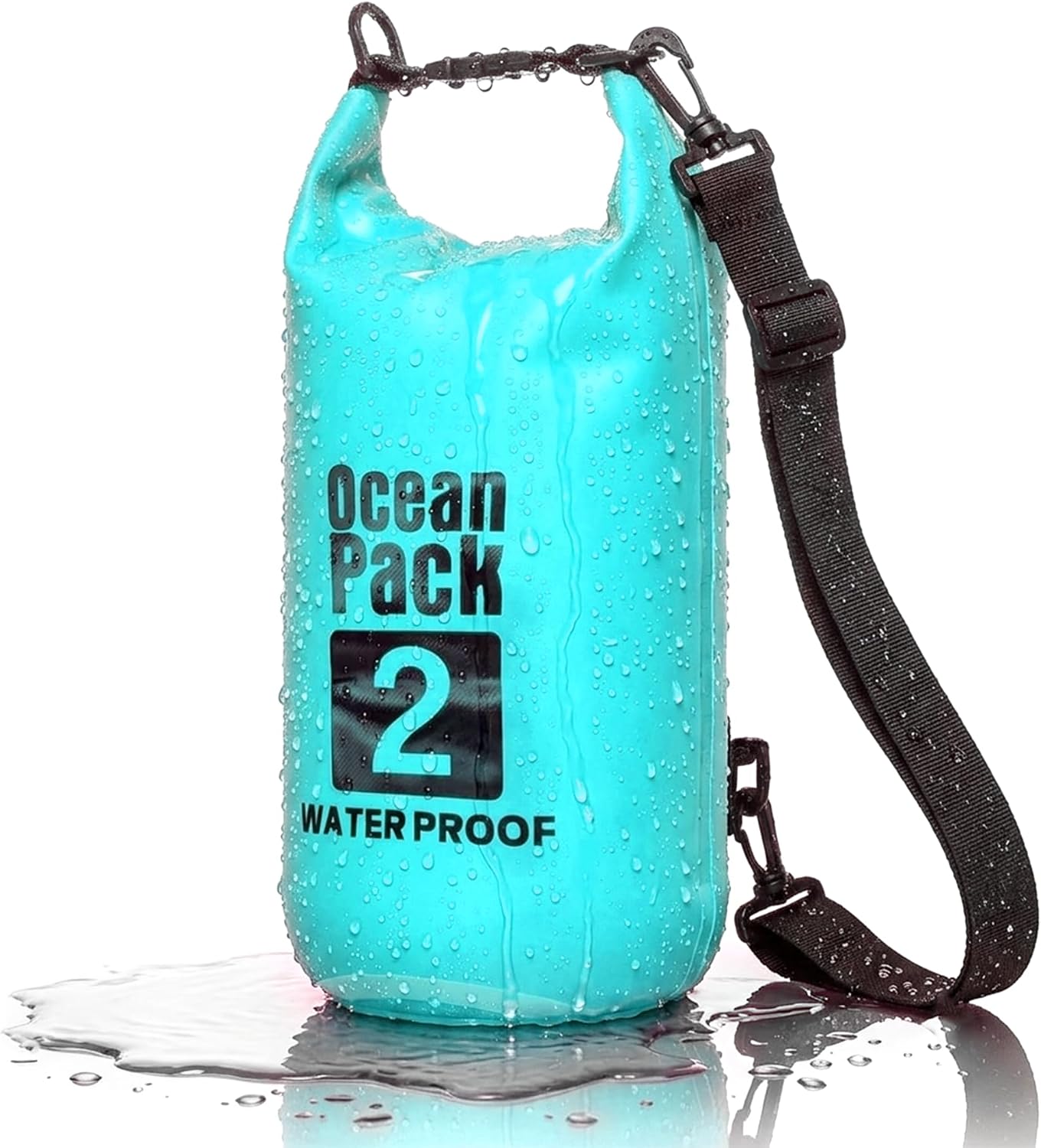 Dry Bag, Borsa Sacca Zaino Impermeabile Waterproof, chiusura a rotolo e tracolla, custodia impermeabile per cellulare e…