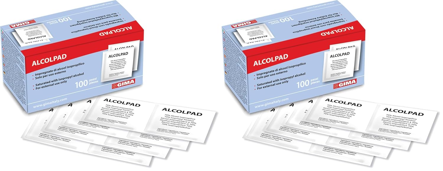 GIMA - Alcohol Pad Alcomed confezione da 100 pezzi, 36598