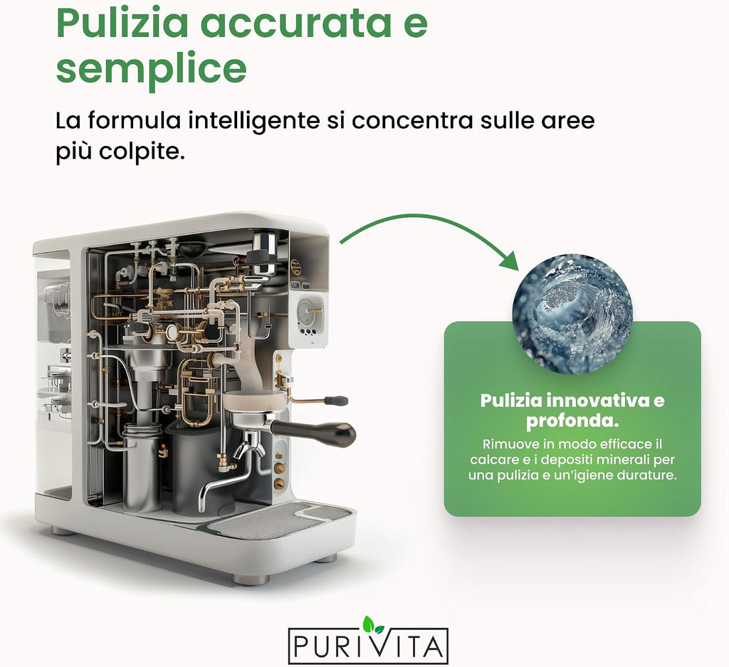 PURIVITA® Universale Decalcificante Macchina Caffè [500ML] - Anticalcare Pulizia Macchine Caffe - Liquido…