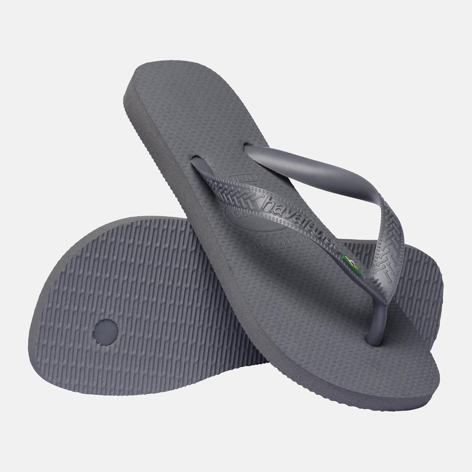 Vista laterale delle infradito unisex Havaianas Top Brasil con suola in gomma spessa e confortevole.