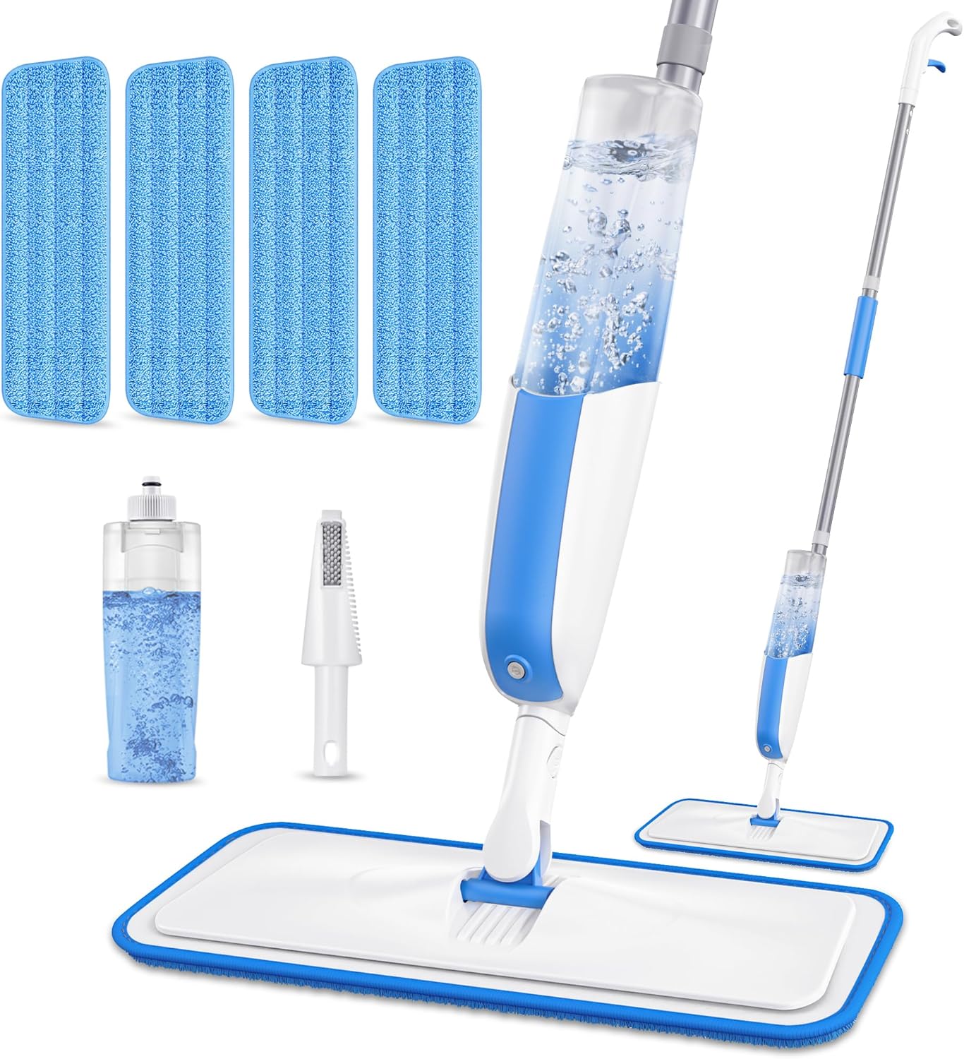 Scopa Lavapavimenti a Spruzzo, MANGOTIME Spray Mop Lavapavimenti Mocio con Spray Microfibra Mocio Pavimenti…