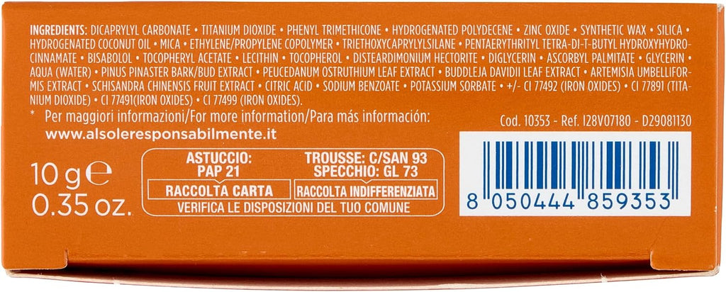 Rilastil Sun System - Base compatta con Spf 50+, corregge le imperfezioni e unifica il tono, resistente all'acqua