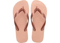 Infradito Havaianas Top Tiras da donna di colore rosa viste dall'alto su sfondo bianco.