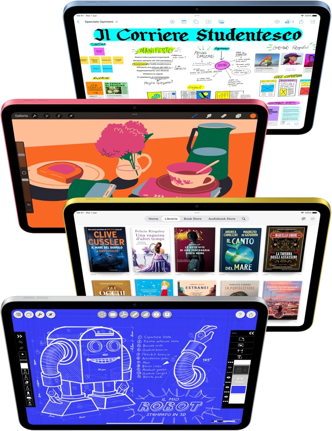 Apple iPad con chip A16: display Liquid Retina da 11'', 128 GB, Wi Fi 6, fotocamera frontale e…