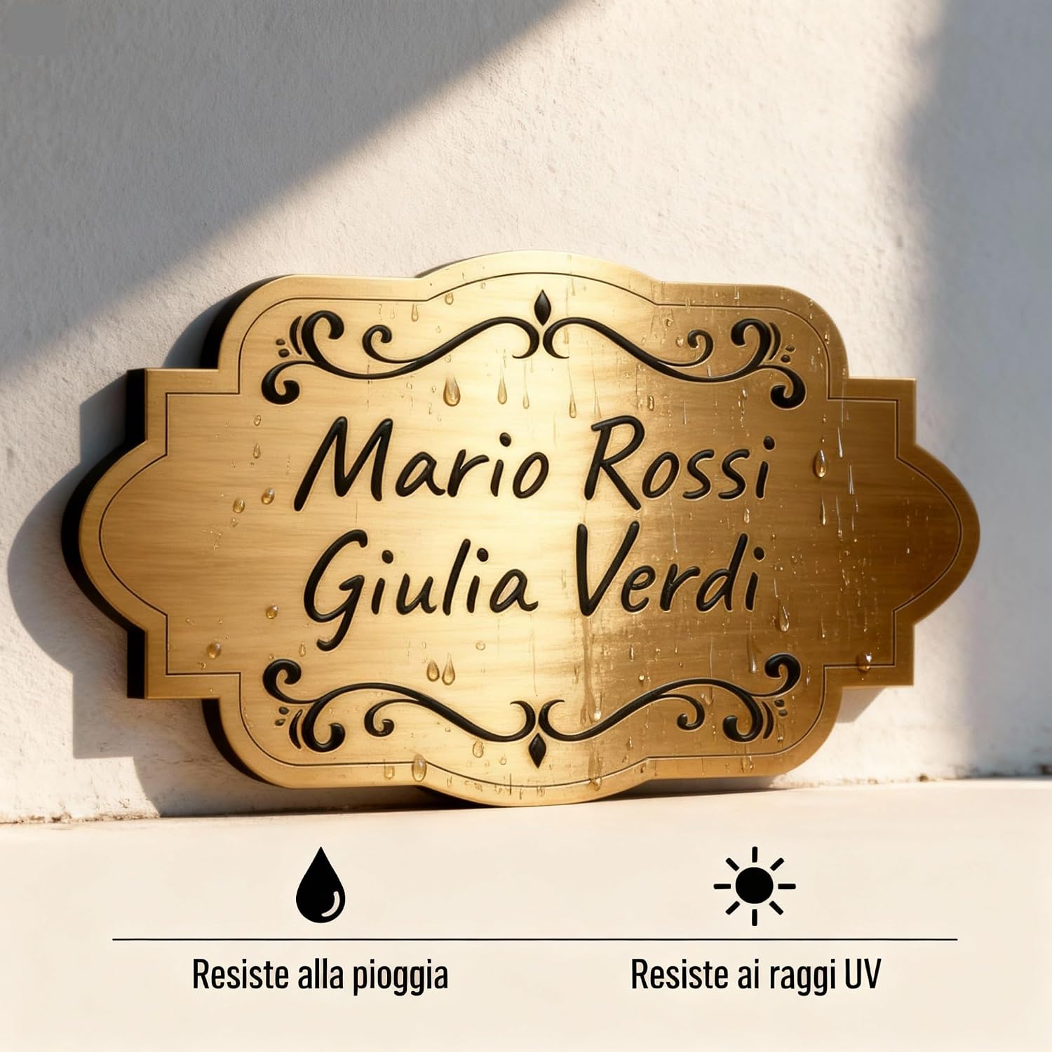 Targa Porta Ingresso Personalizzata Adesiva -Targhetta Personalizzata per Casa Vacanze, Numero Civico Esterno, Casella…
