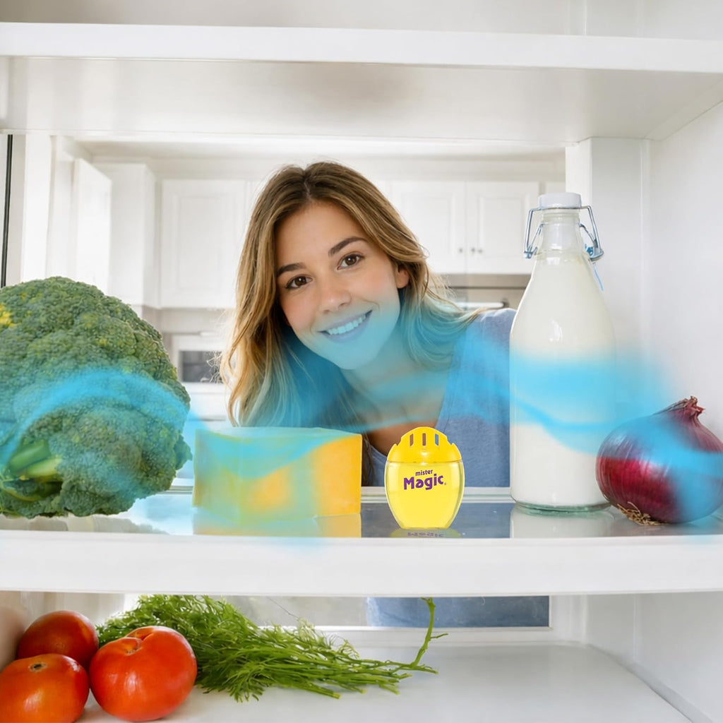 Mister Magic Assorbiodori Frigo, Gel Naturale Inodore con Estratti di Limone, Elimina i cattivi Odori di Cibo, Dura fino a 3 mesi,…