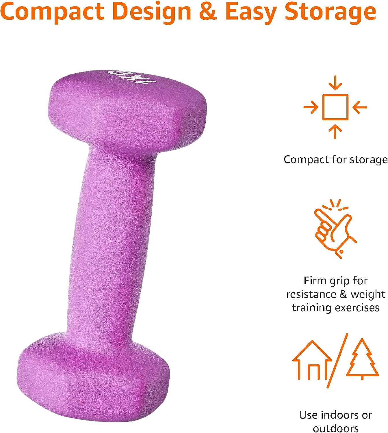 Amazon Basics Coppia di manubri in neoprene