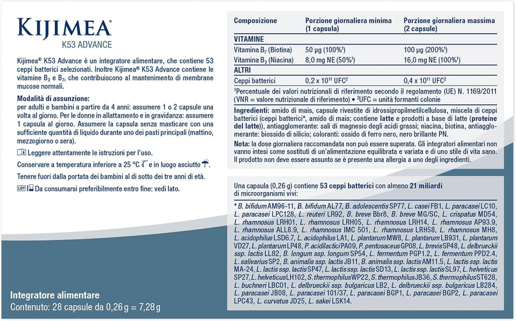 Kijimea k53 advance - integratore di probiotici - 28 capsule