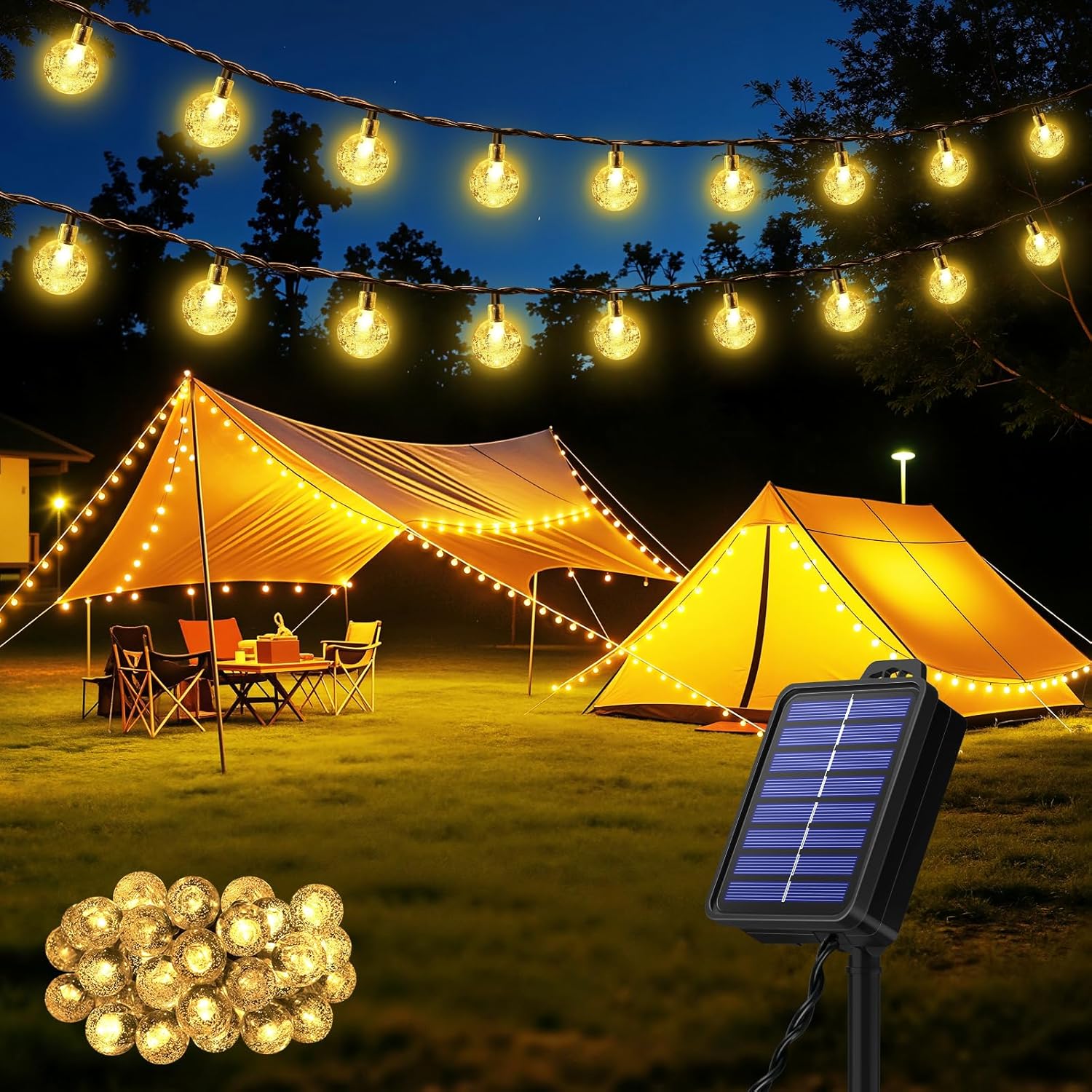 Realky Catena Luminosa Solare da Esterno 100 LED 18m, Luci Solari da Giardino con 8 Modalità e Funzione Memoria, IP65…