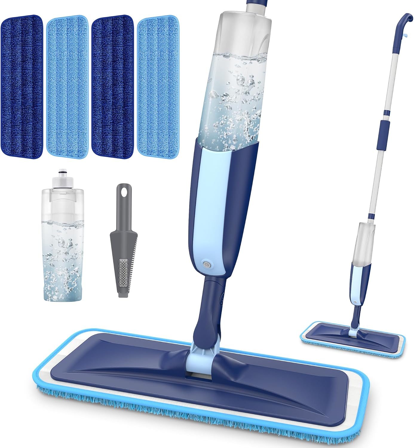Scopa Lavapavimenti a Spruzzo, MANGOTIME Spray Mop Lavapavimenti Mocio con Spray Microfibra Mocio Pavimenti…