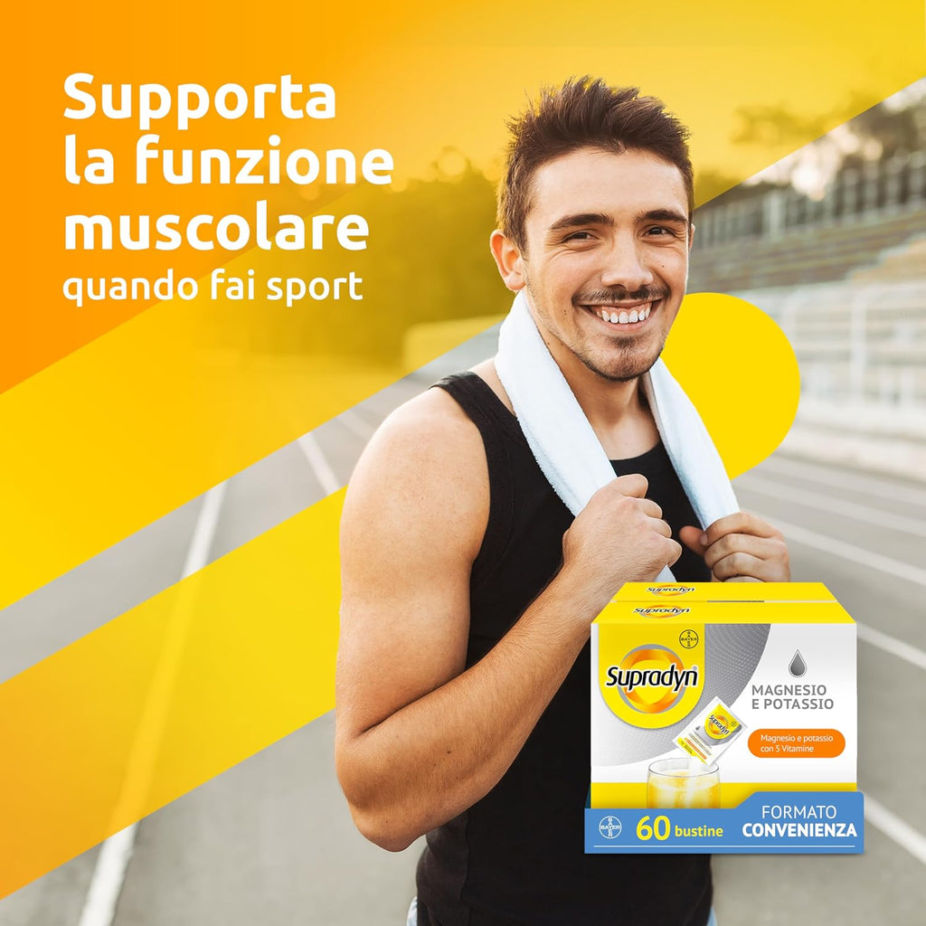 Supradyn Magnesio e Potassio Integratore Multivitaminico con Vitamine B, Vitamina C e Sali Minerali per Stanchezza, Caldo e…