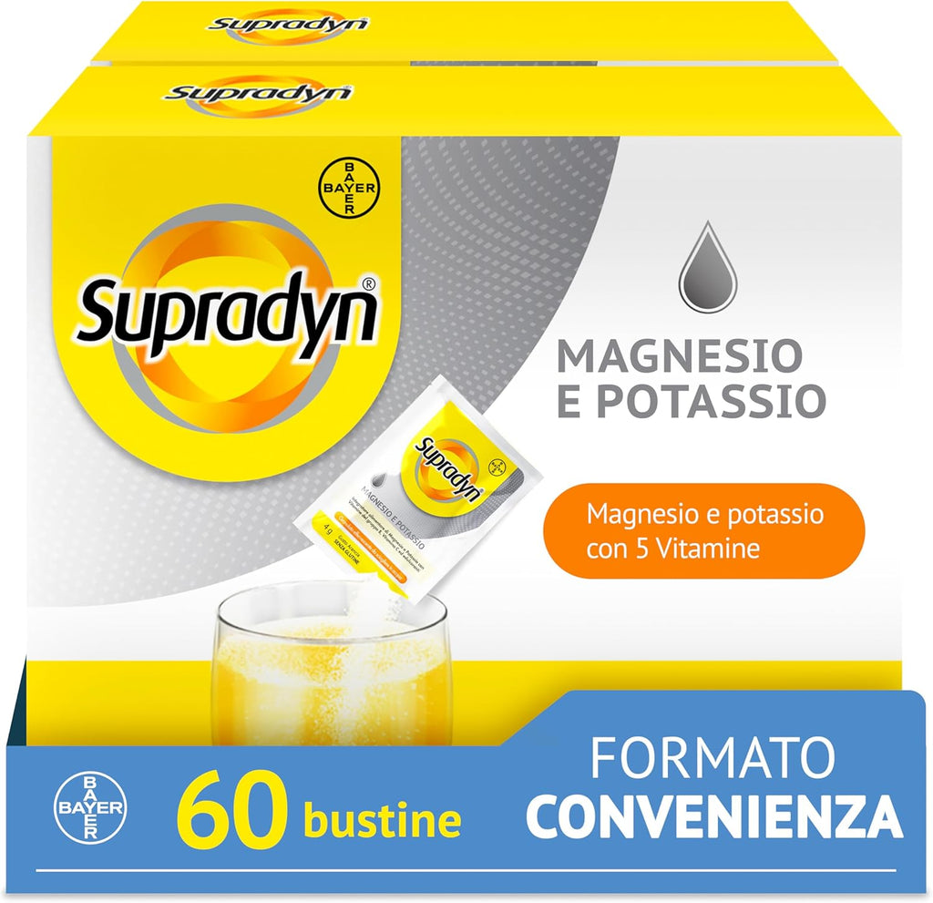 Supradyn Magnesio e Potassio Integratore Multivitaminico con Vitamine B, Vitamina C e Sali Minerali per Stanchezza, Caldo e…