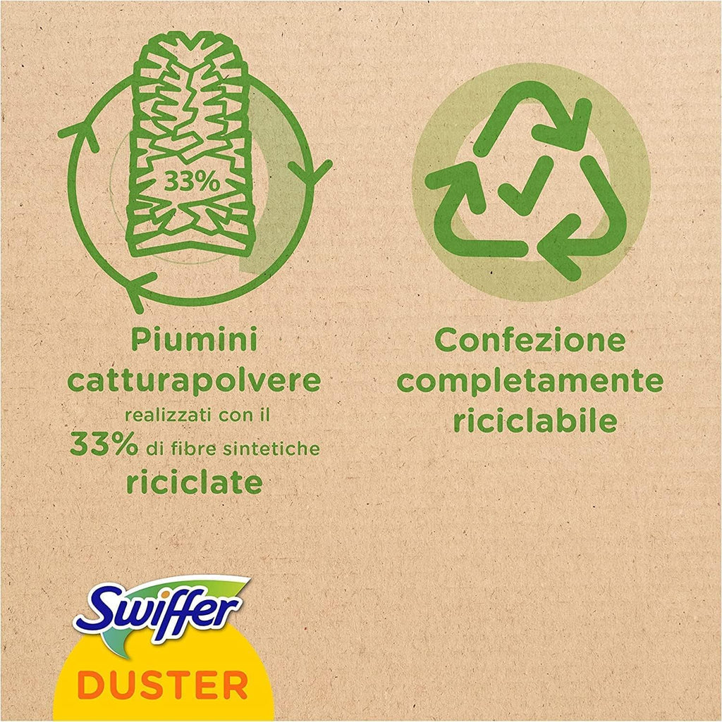 Il design ergonomico del Swiffer Duster Ricariches facilita la gestione