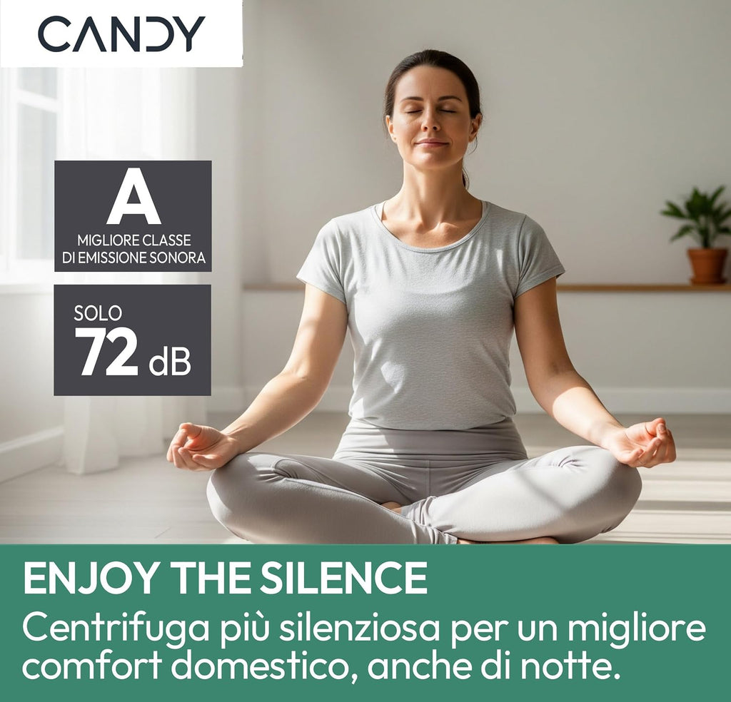 Candy ProWash 300 Lavatrice Slim 7 Kg, 1200 Giri, Classe A-15%, Bianca | Motore Inverter, Cicli…
