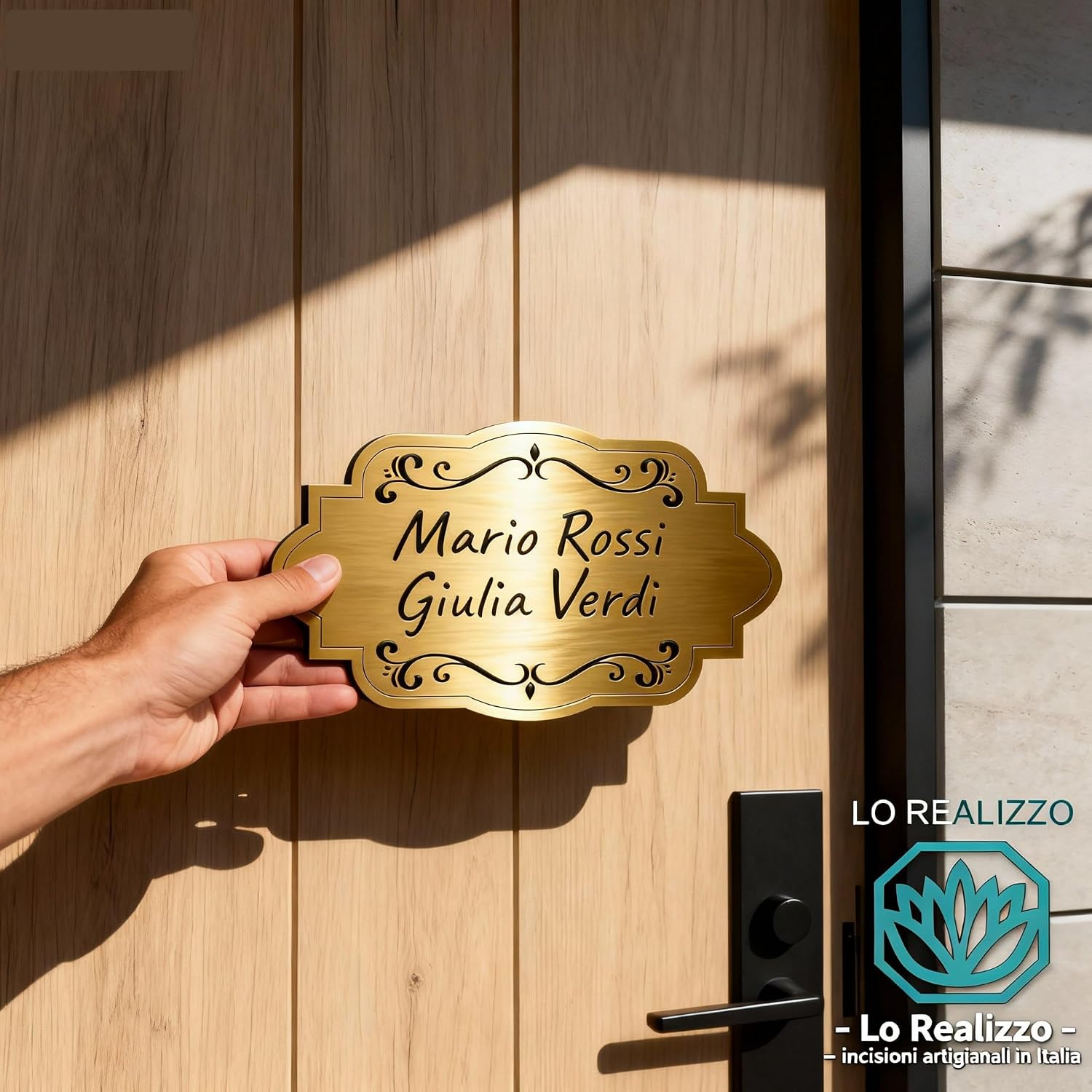 Targa Porta Ingresso Personalizzata Adesiva -Targhetta Personalizzata per Casa Vacanze, Numero Civico Esterno, Casella…