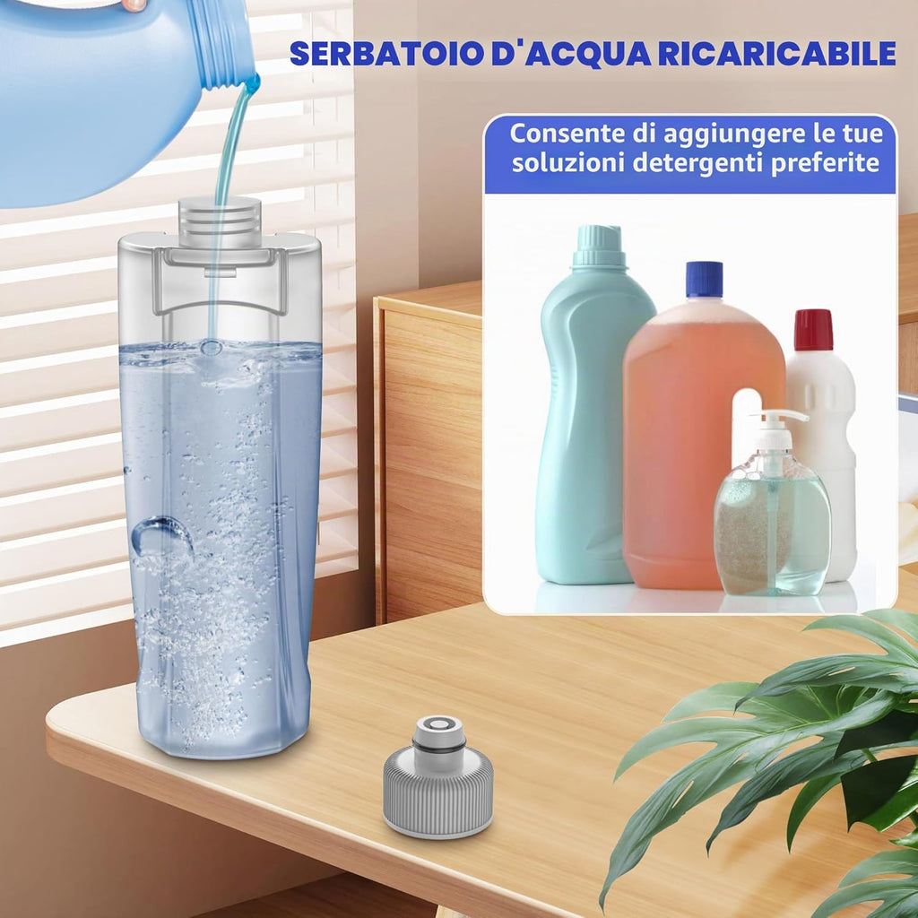 Scopa Lavapavimenti a Spruzzo, MANGOTIME Spray Mop Lavapavimenti Mocio con Spray Microfibra Mocio Pavimenti…