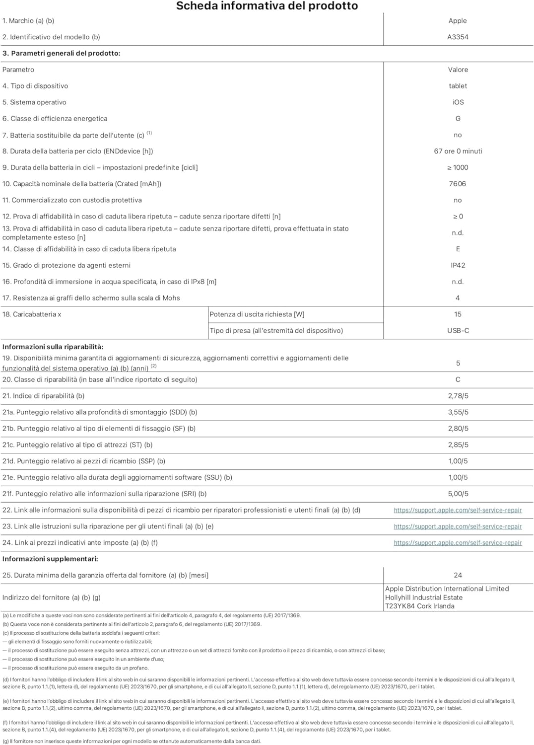 Apple iPad con chip A16: display Liquid Retina da 11'', 128 GB, Wi Fi 6, fotocamera frontale e…