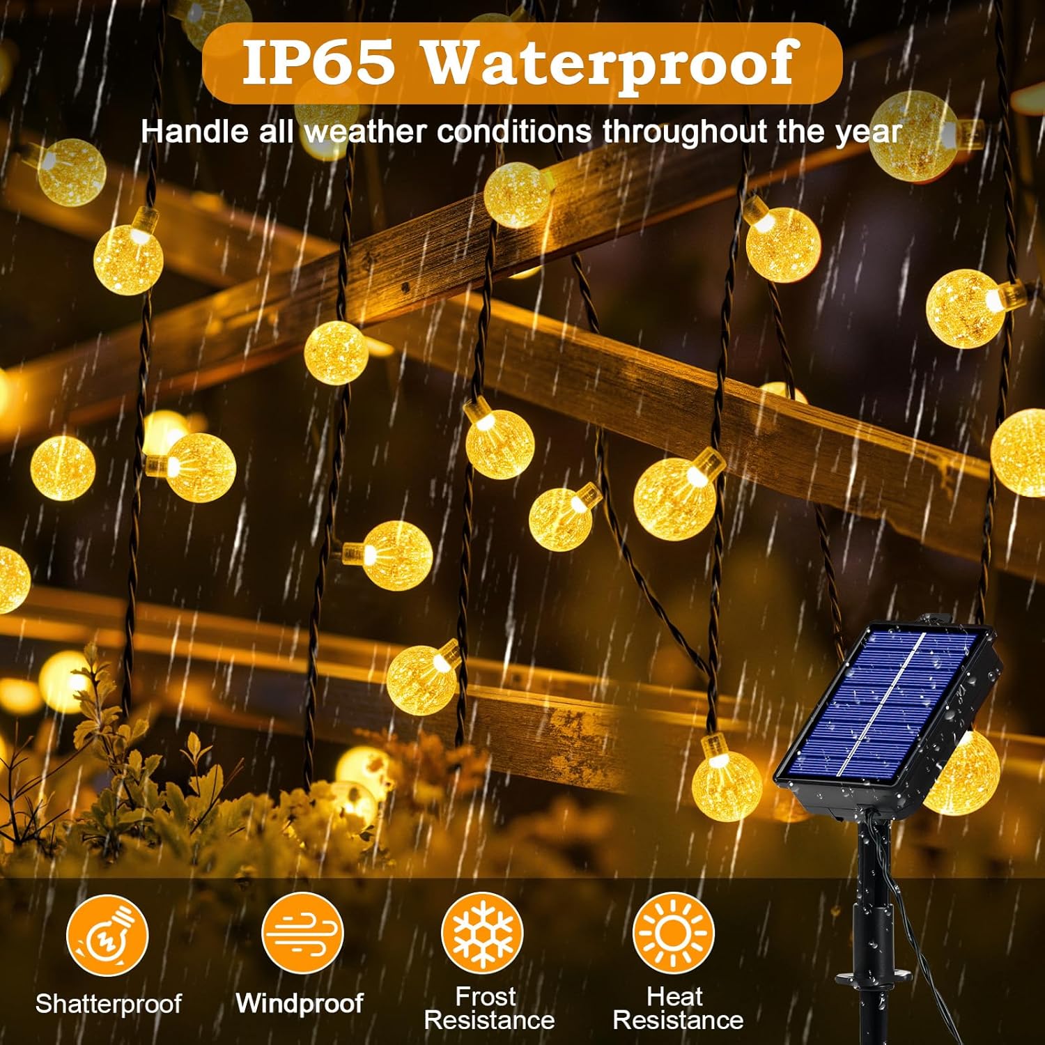 Realky Catena Luminosa Solare da Esterno 100 LED 18m, Luci Solari da Giardino con 8 Modalità e Funzione Memoria, IP65…