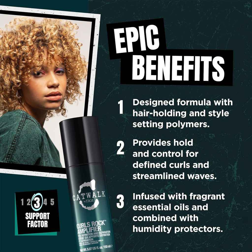 Amplificatore per arricciatura del Catwalk di TIGI Curls Rock Amplifier in azione