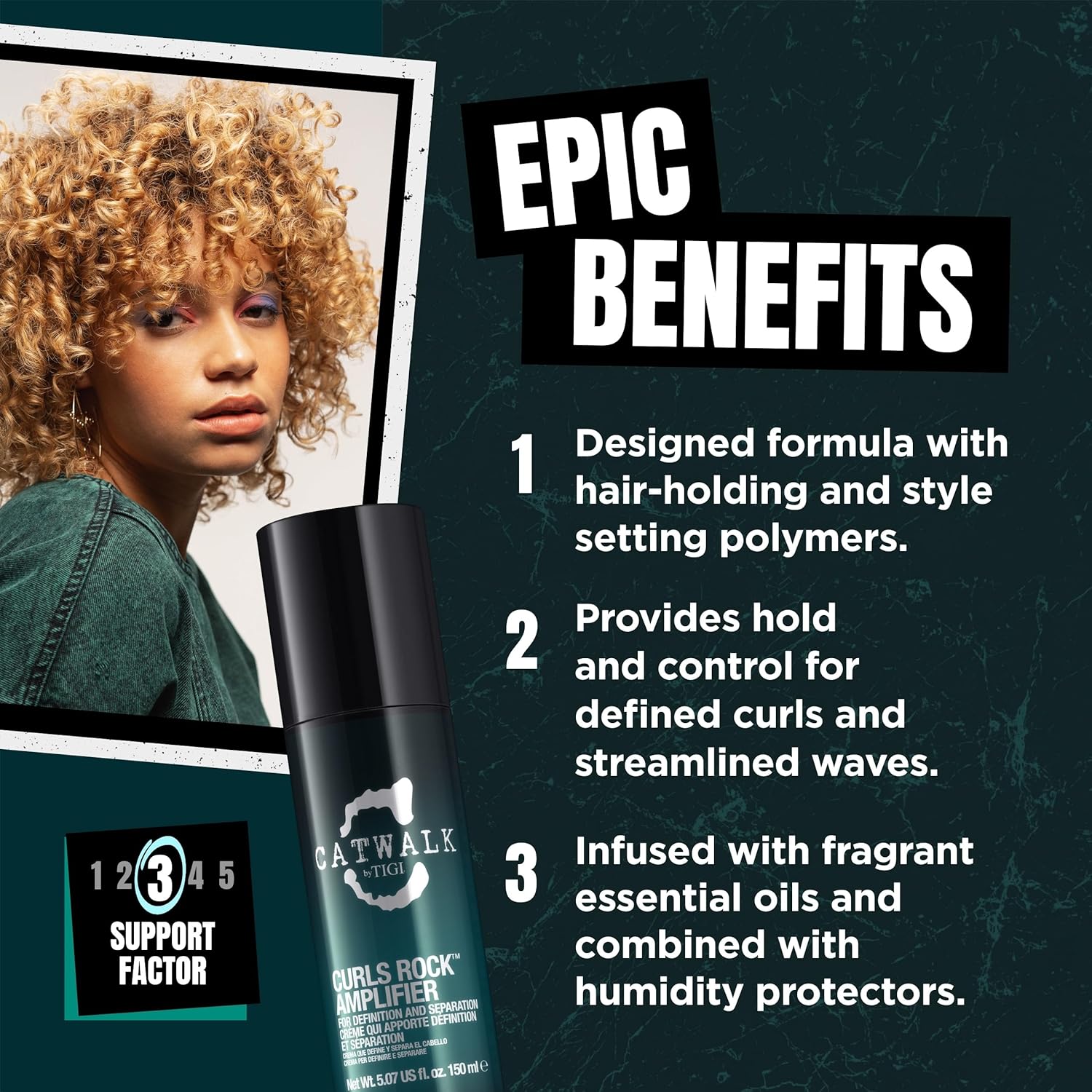 Amplificatore per arricciatura del Catwalk di TIGI Curls Rock Amplifier in azione