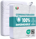 Coprimaterasso Matrimoniale Impermeabile 160x190 cm Lenzuolo con Angoli Bianco in Cotone e Microfibra Protezione…