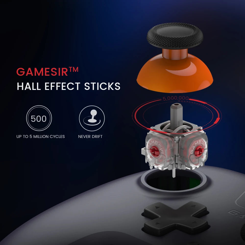 Controller GameSir Nova Lite per Nintendo Switch, iPhone, Android, PC Windows e Steam con Effetto Hall